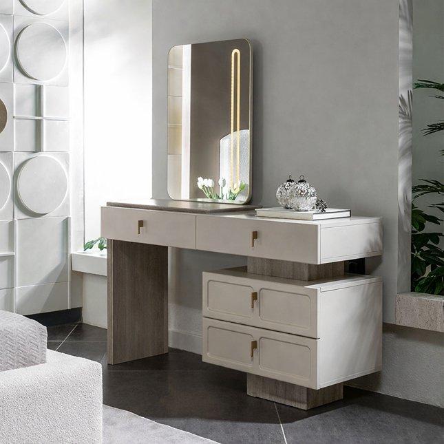 Dante Dresser with Mirror Beige
