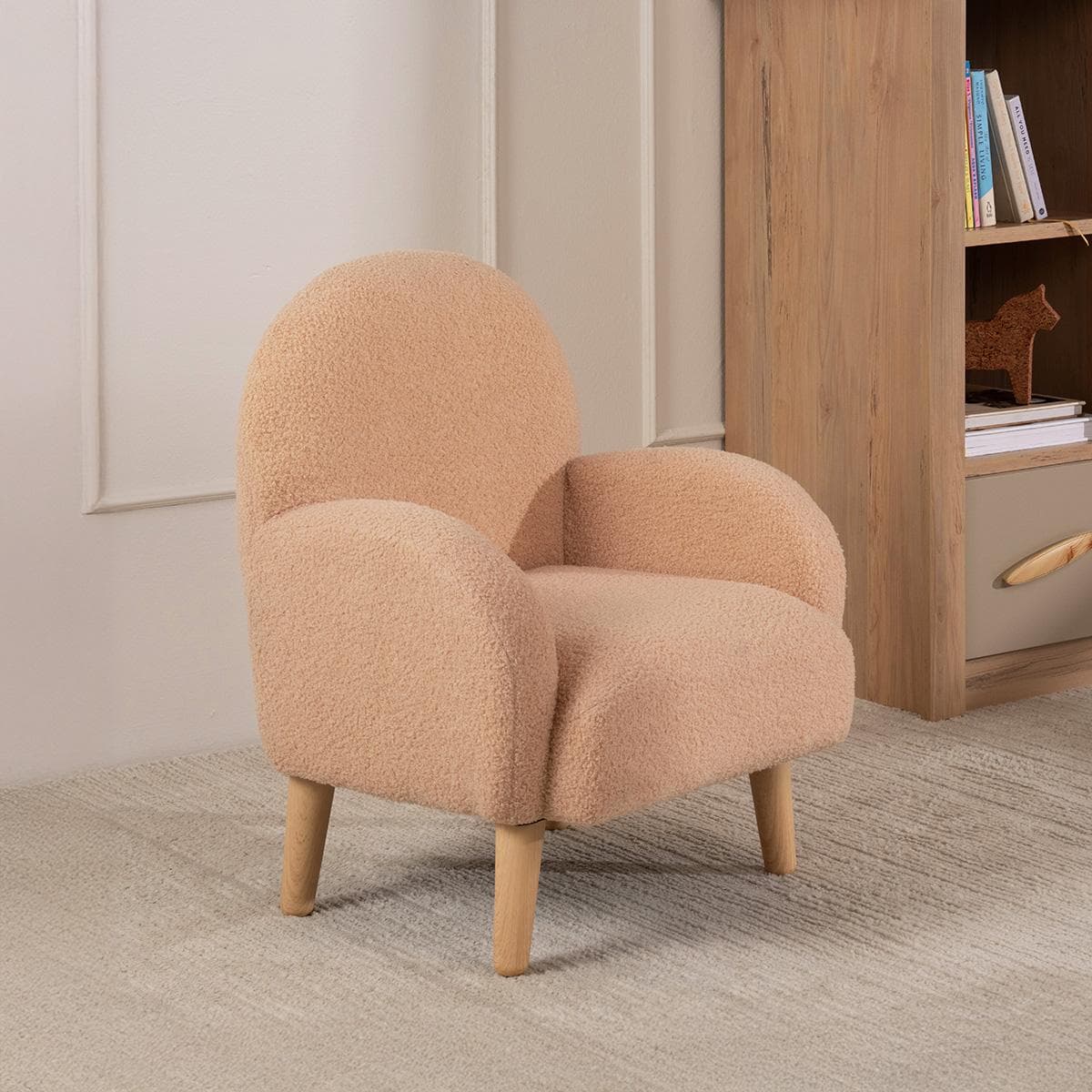 Roni Kids Armchair Light Brown