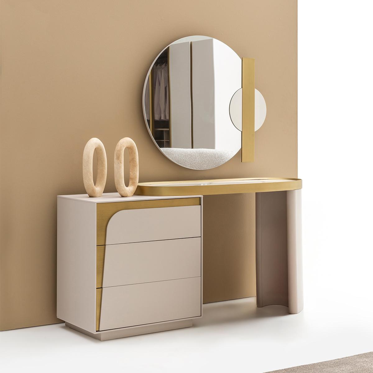 Palermo Dresser With Mirror Beige