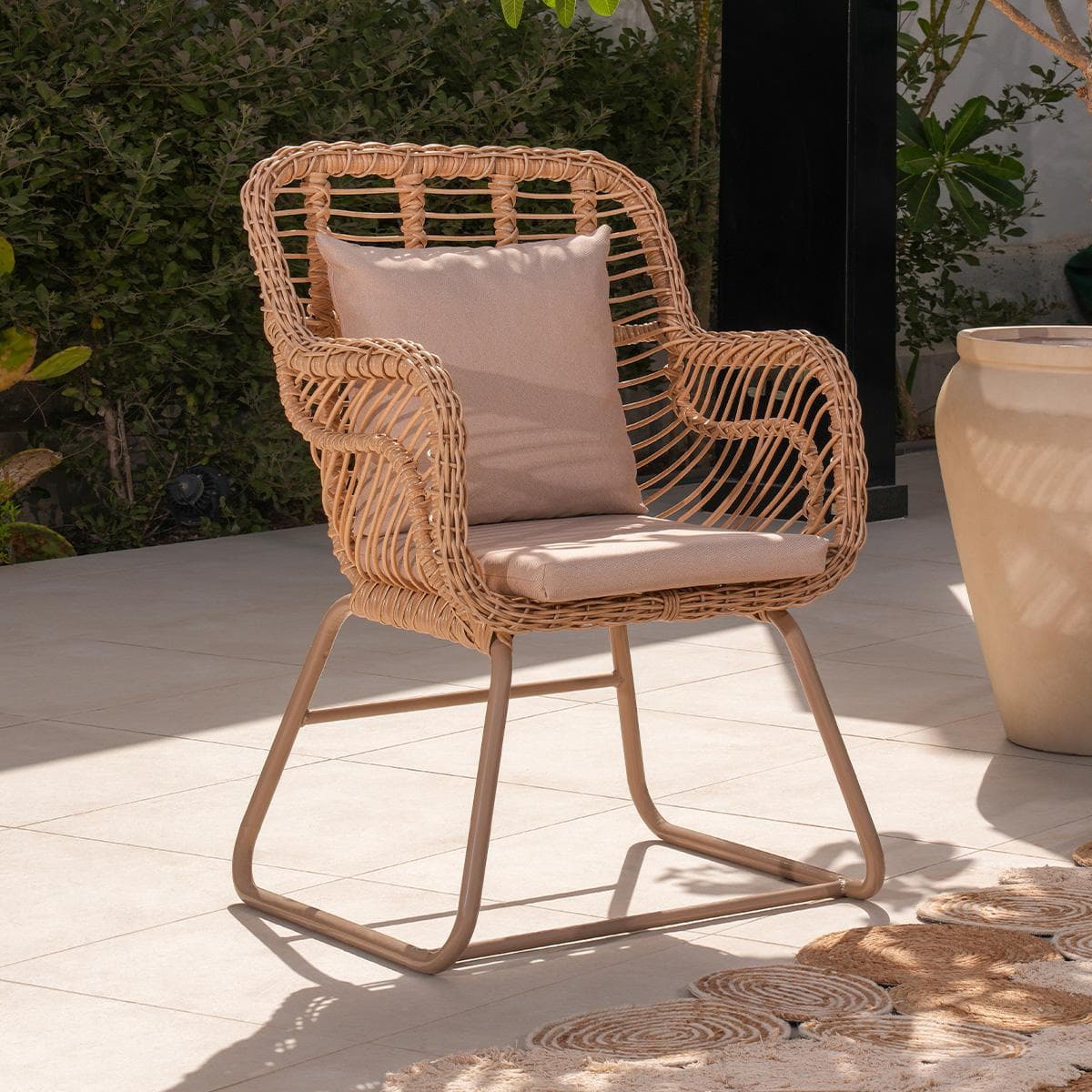 Orgu 1-Seater Garden Sofa Taupe/Beige