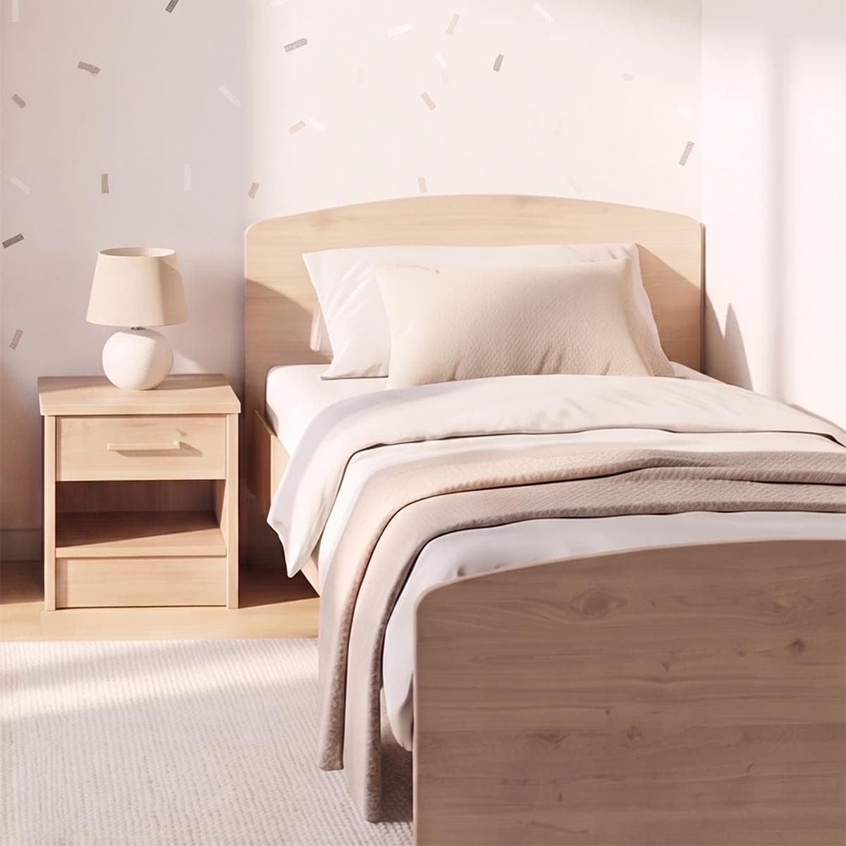 سرير أطفال كومو 90×200 بلوط