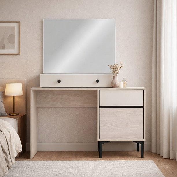 Orion Dresser with Mirror Light Oak