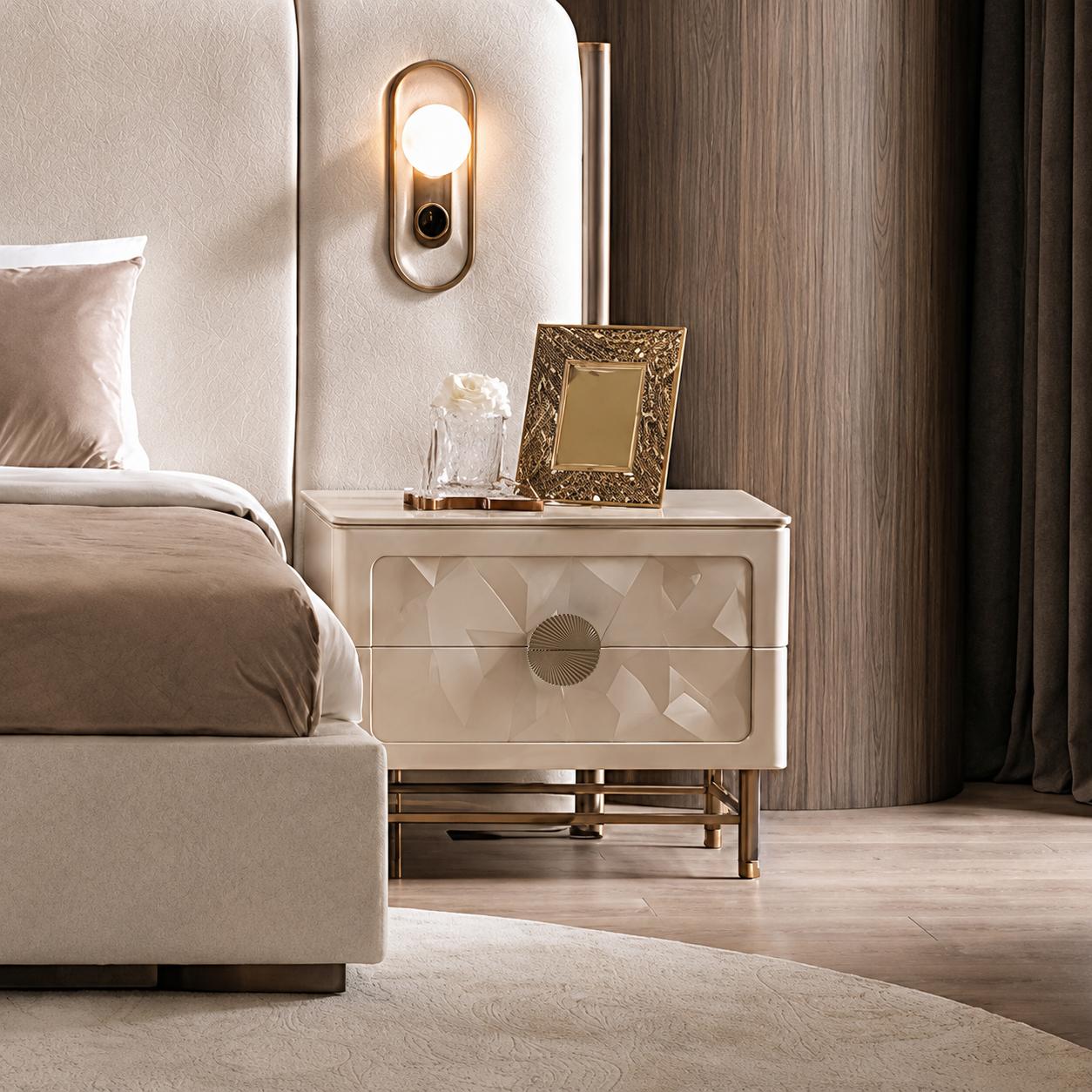 Veyron Nightstand - Beige