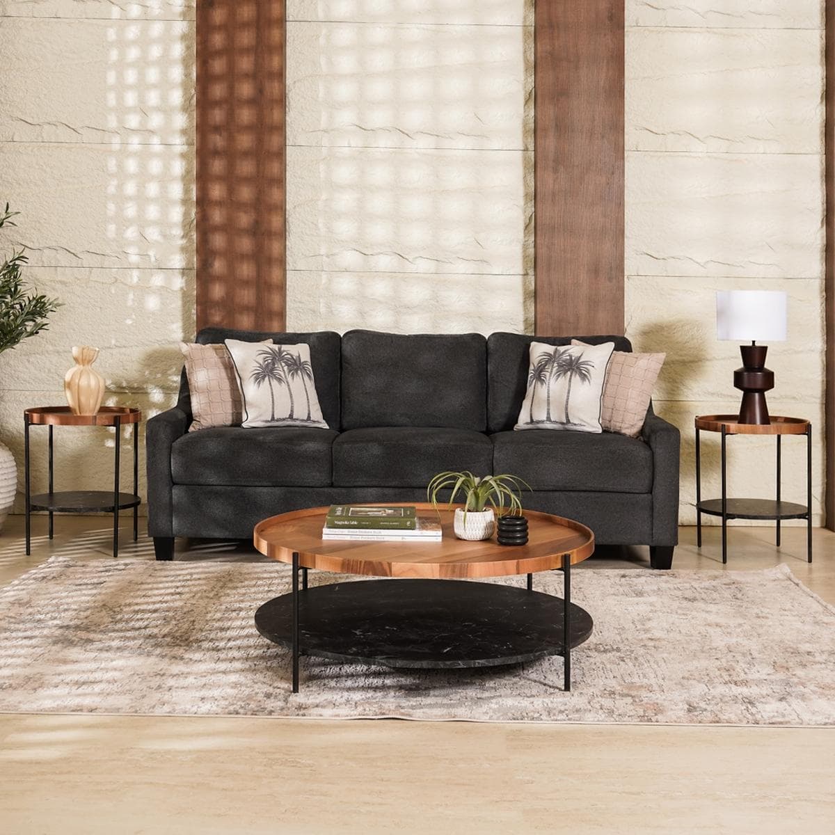 طقم طاولة قهوة و 2 طاولة جانبية من يوفارلاك