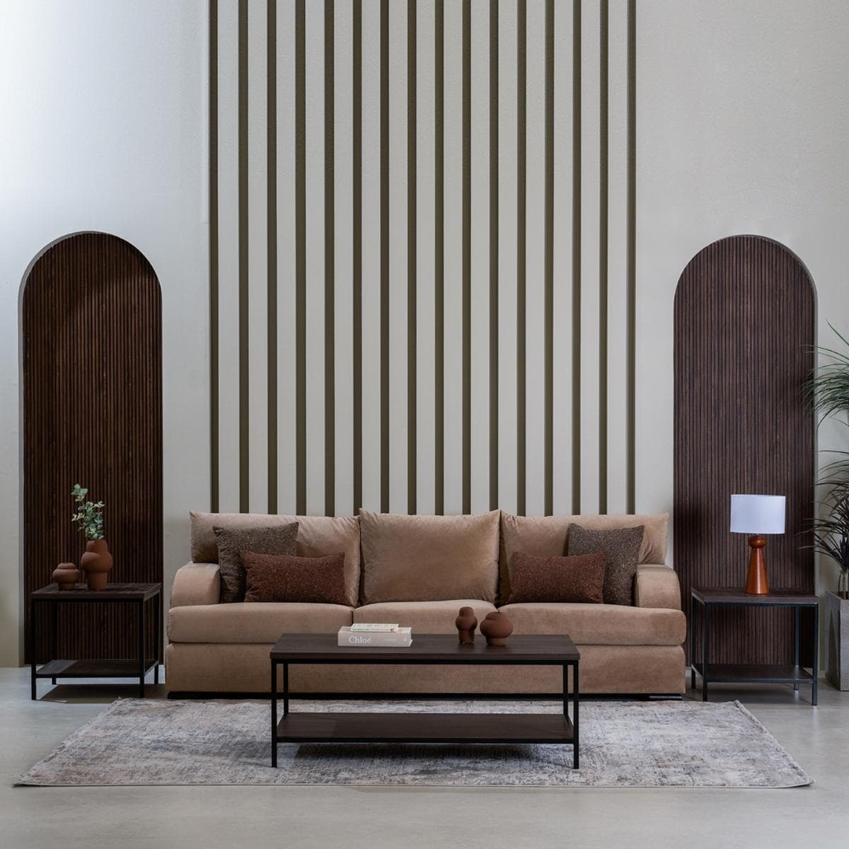 Toby 1 Coffee Table + 2 End Table Brown/Black