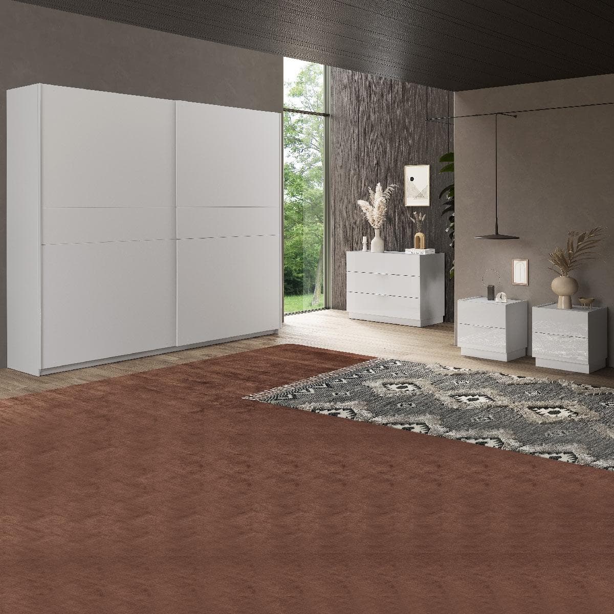 Start Sliding Door Wardrobe White Matt