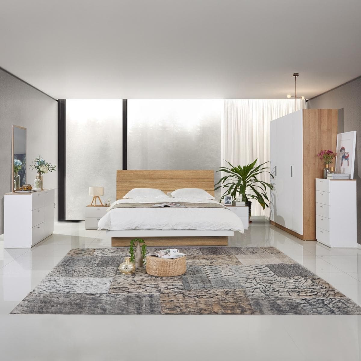 Andrew 180X200 Bedroom Set with Wardrobe