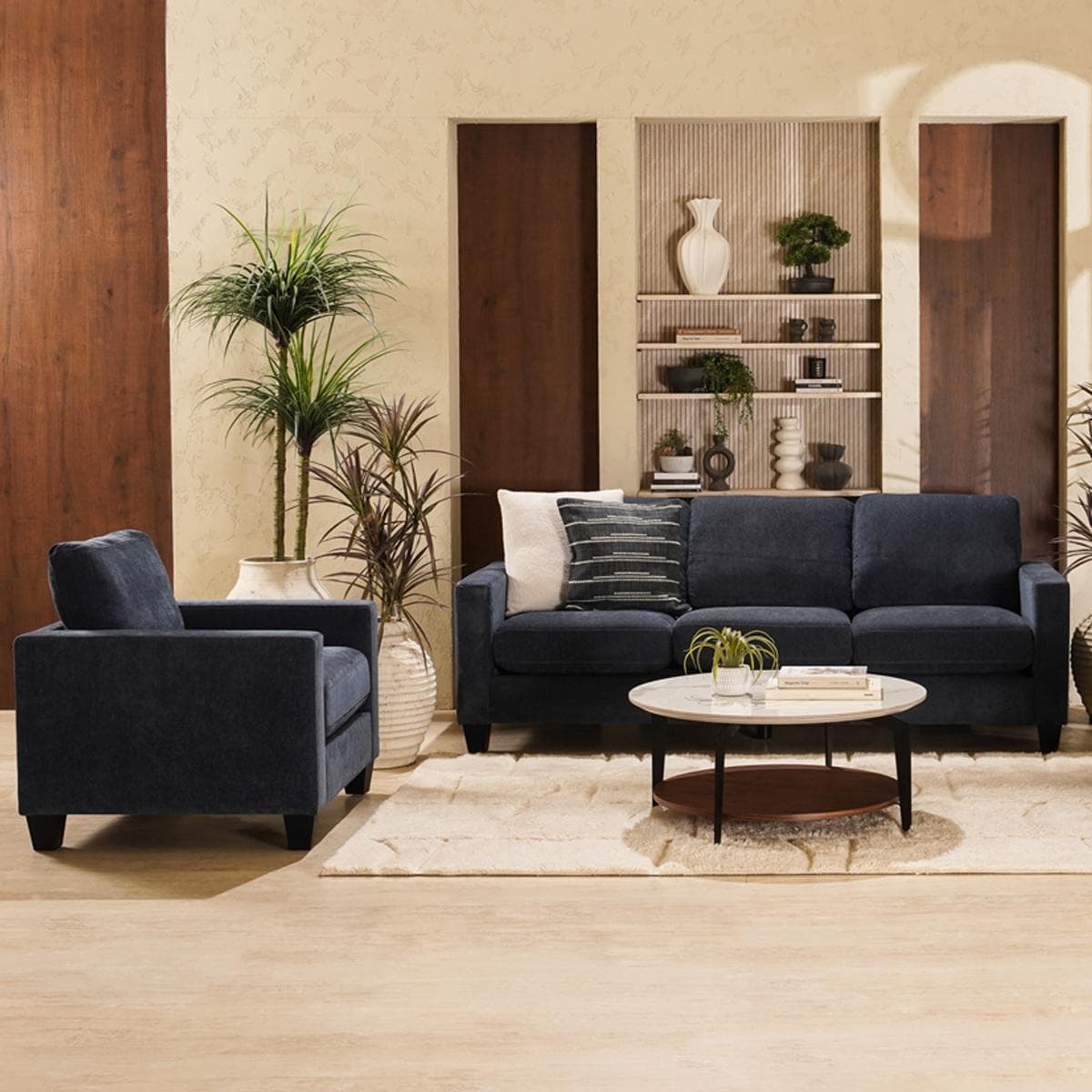 Crimson 3+2+1 Sofa Set Blue