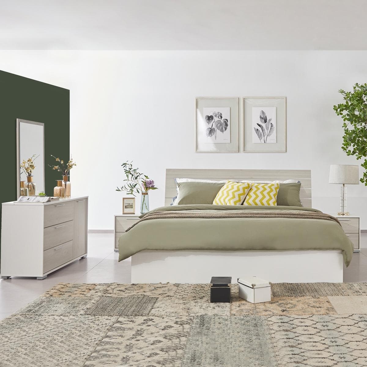 طقم غرفة نوم تريكسي 180×200 بدون خزانة ملابس