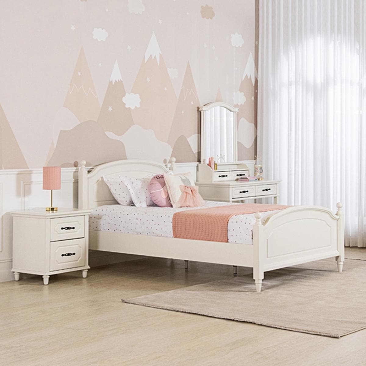 طقم غرفة نوم للأطفال أندي 120×200 بدون خزانة ملابس