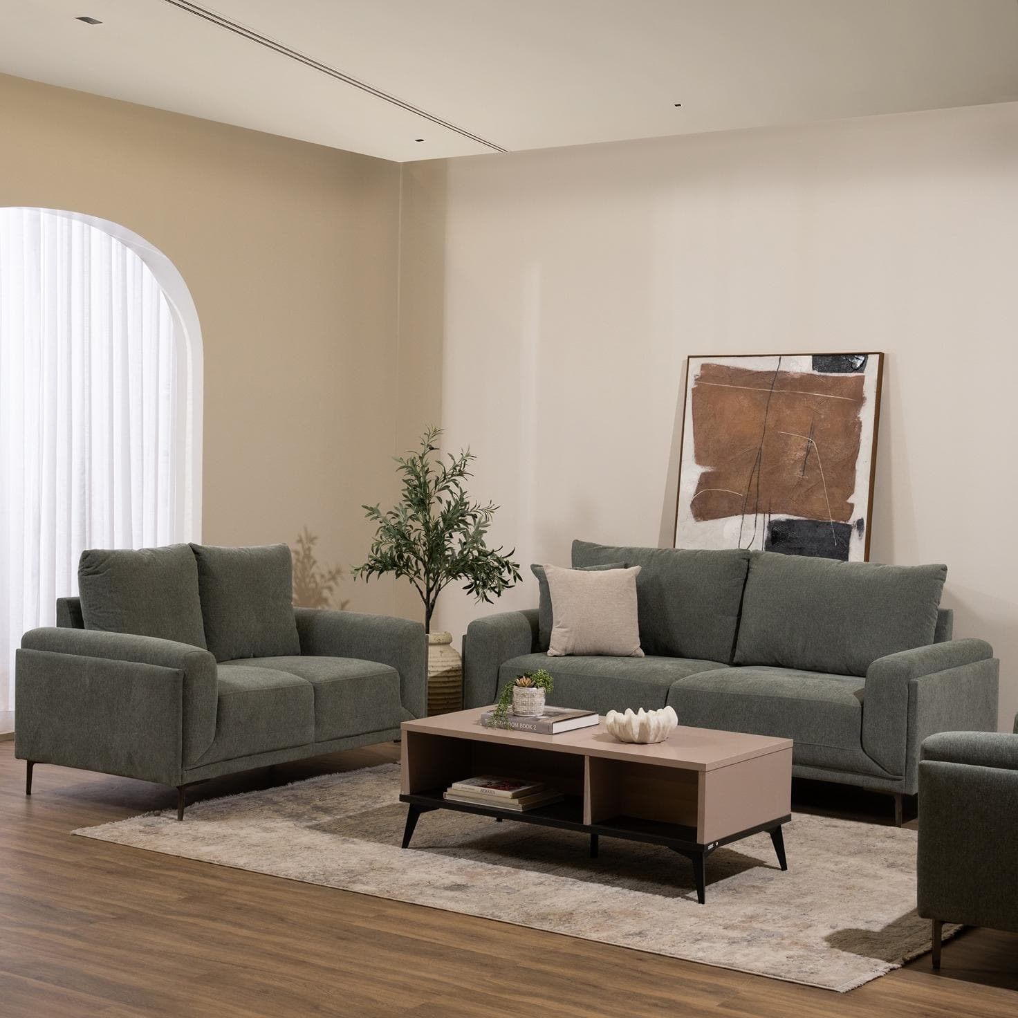 طقم صوفا جيما 3+2+1 مقاعد رمادي