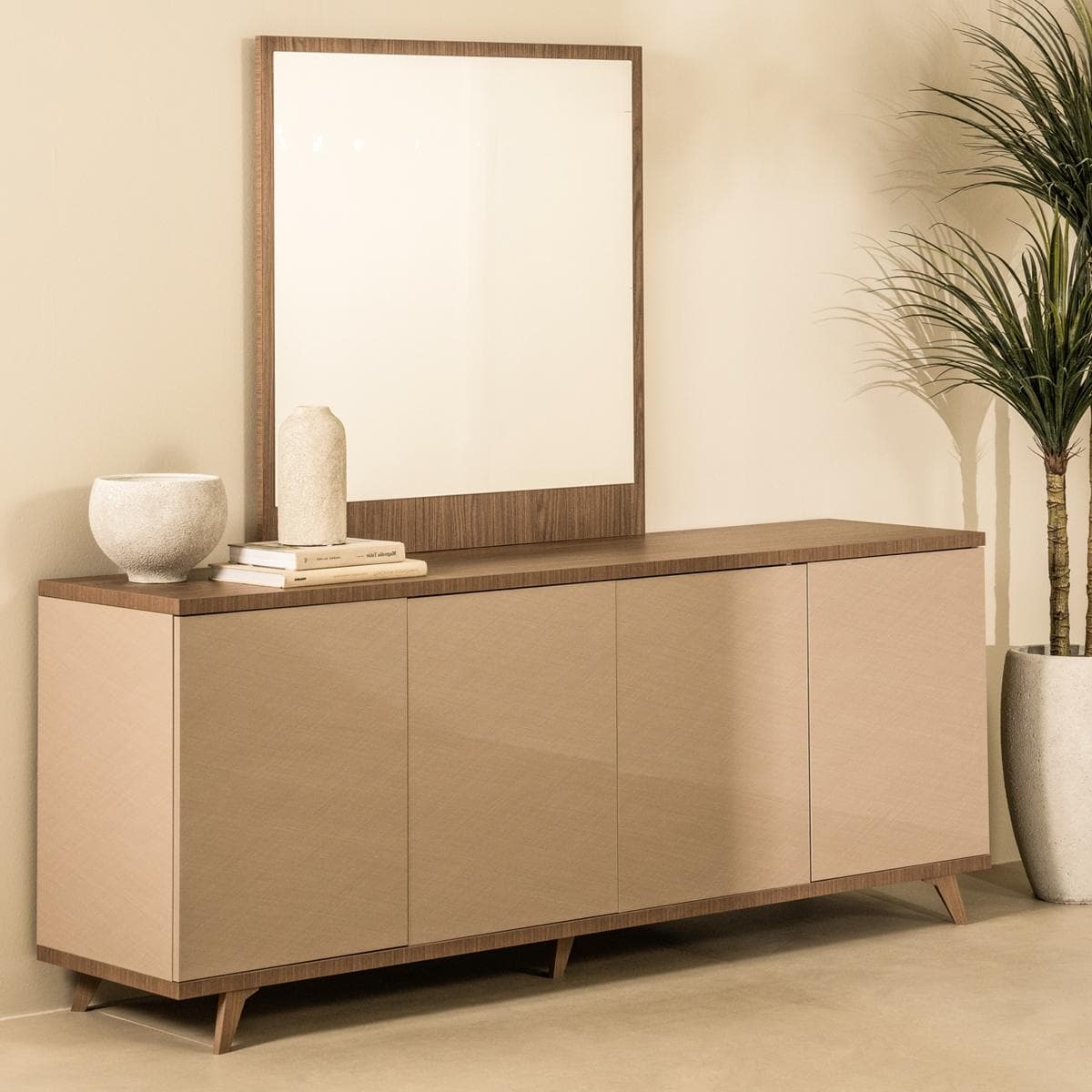 Milano Buffet with Mirror Brown