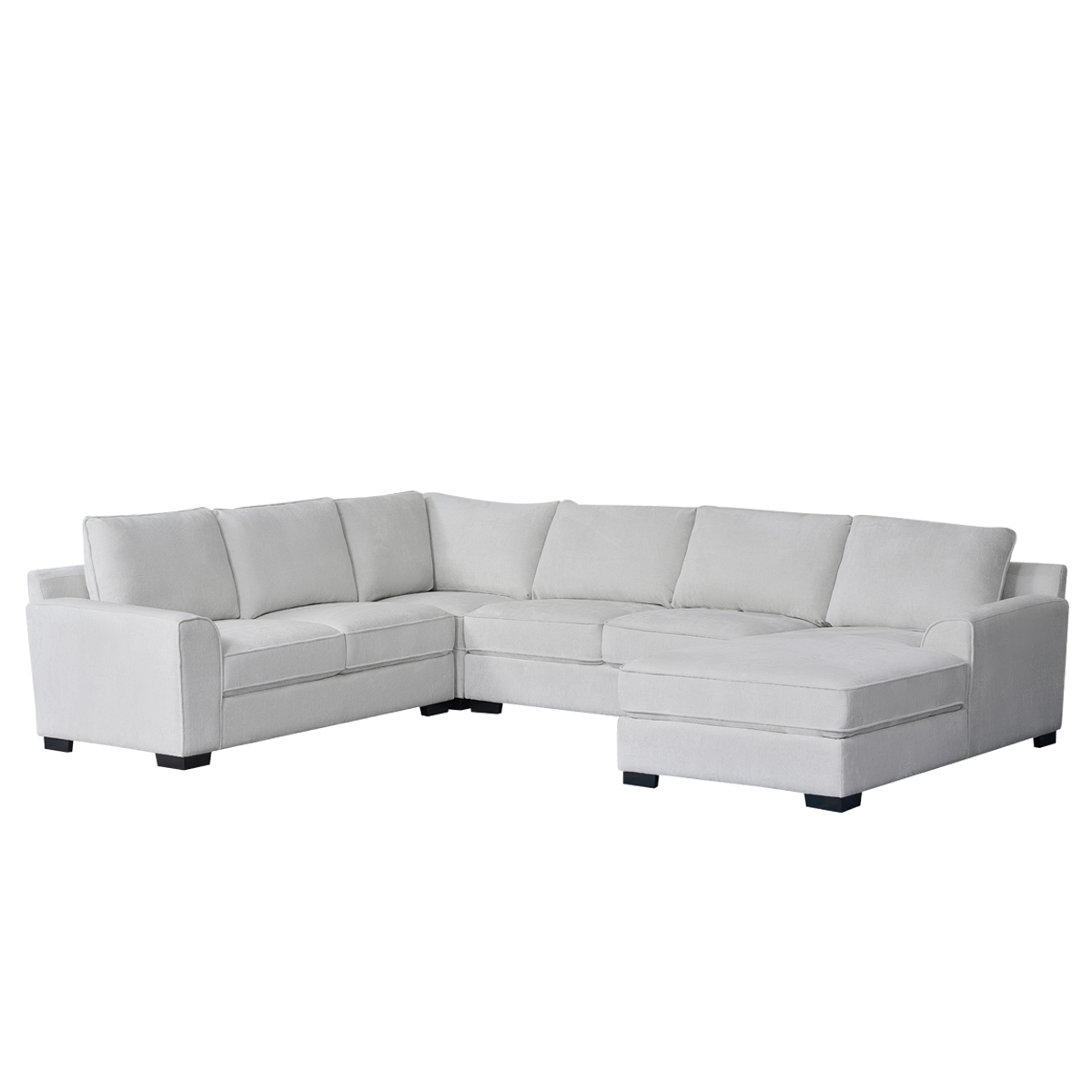 صوفا درو 6 مقاعد مع شيزلونج ذراع يمين بيج