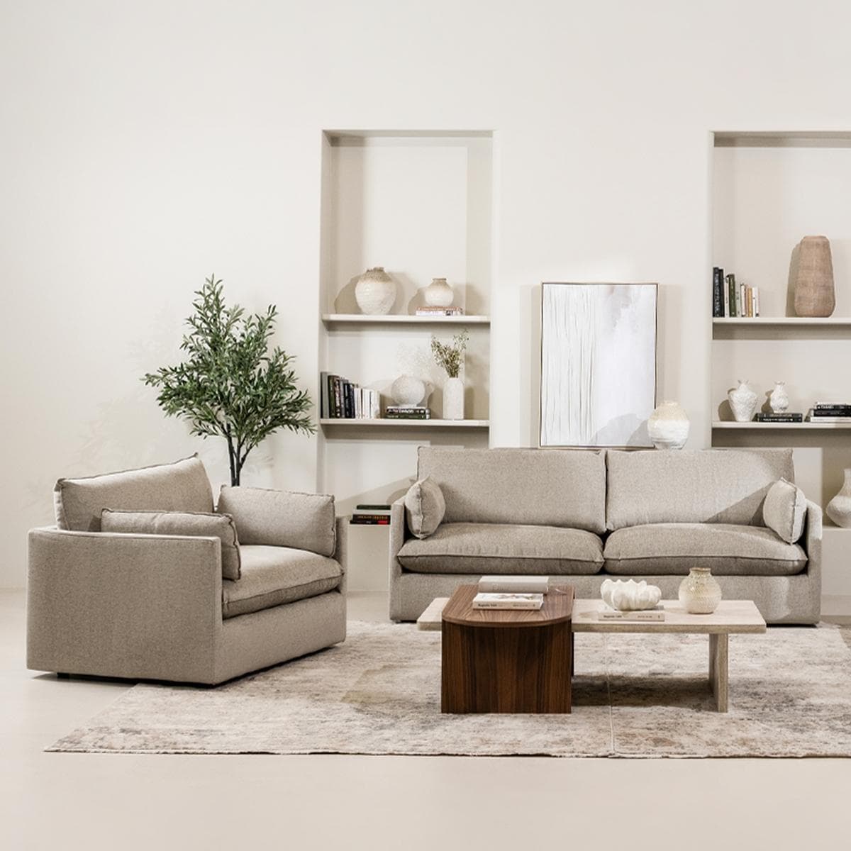 طقم صوفا إيدي 4+4+1.5 رمادي