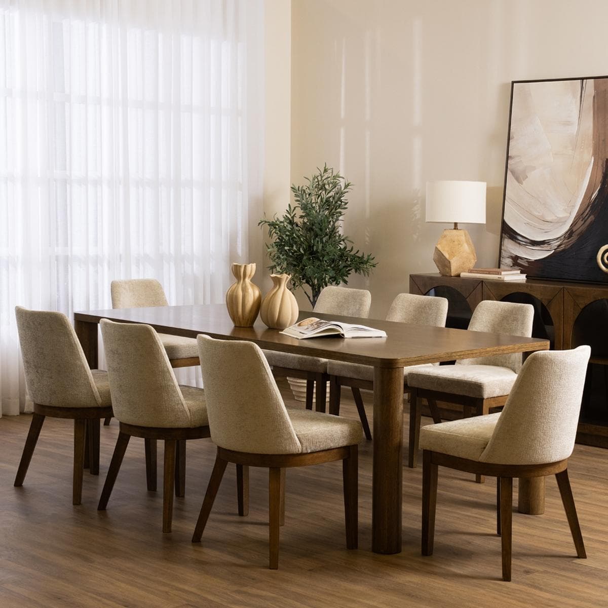 Carma 8+1 Dining Set Brown