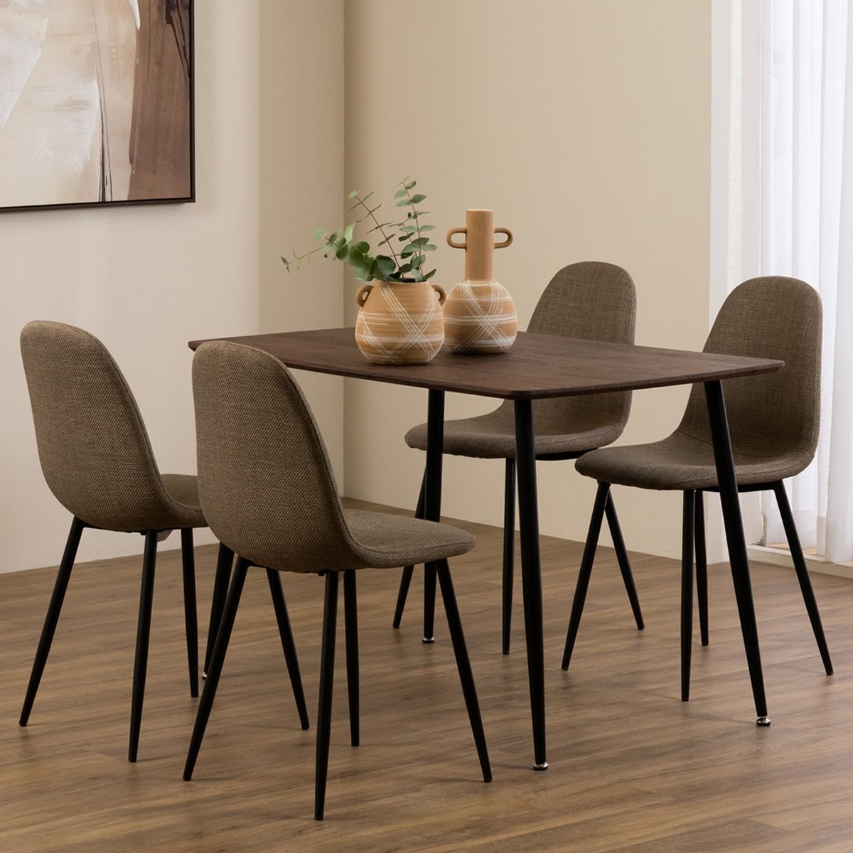 New Bari 4+1 Dining Set Brown/Brown