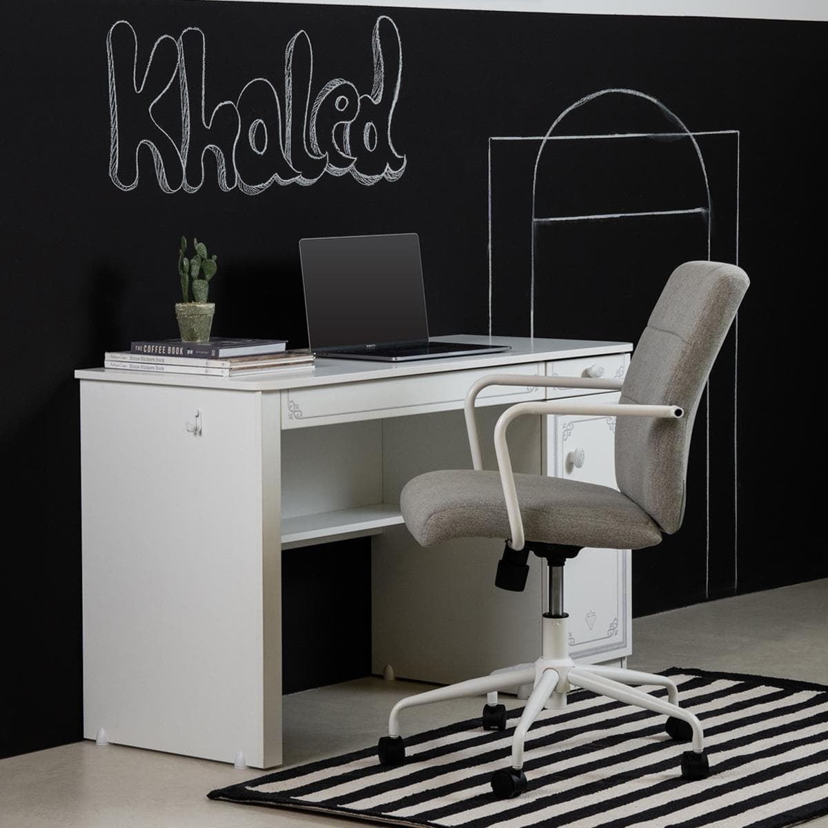 Kids Bundle Selena Study Desk Grey + Joy Chair Grey