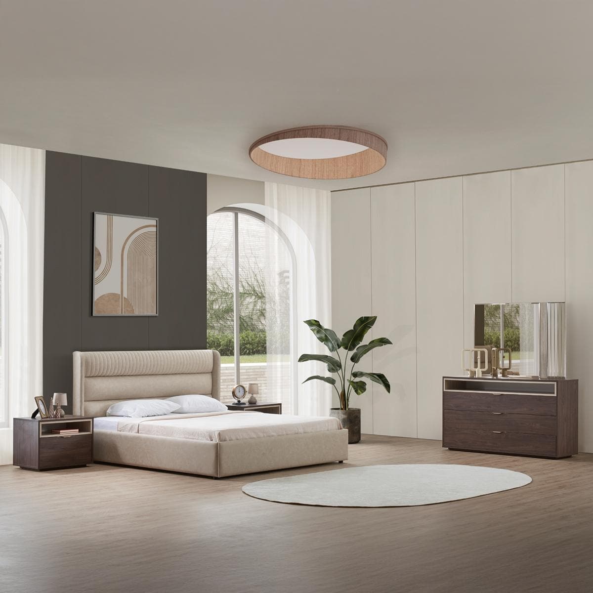 طقم غرفة نوم برسا 180×200 بدون خزانة ملابس