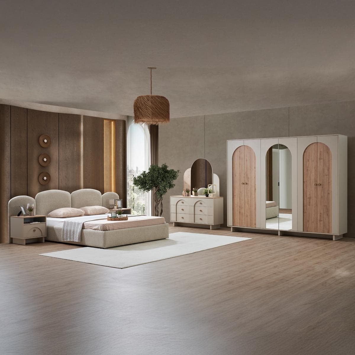 Rena 180X200 Bedroom Set with Wardrobe