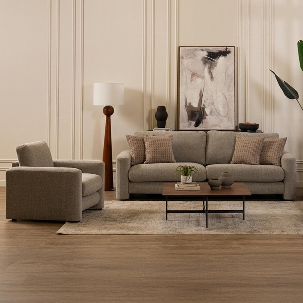 Vivian 3+2+1 Seater Sofa Set Beige