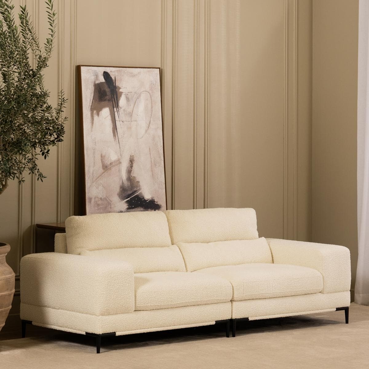 صوفا فينيس بمقعدين بيضاء