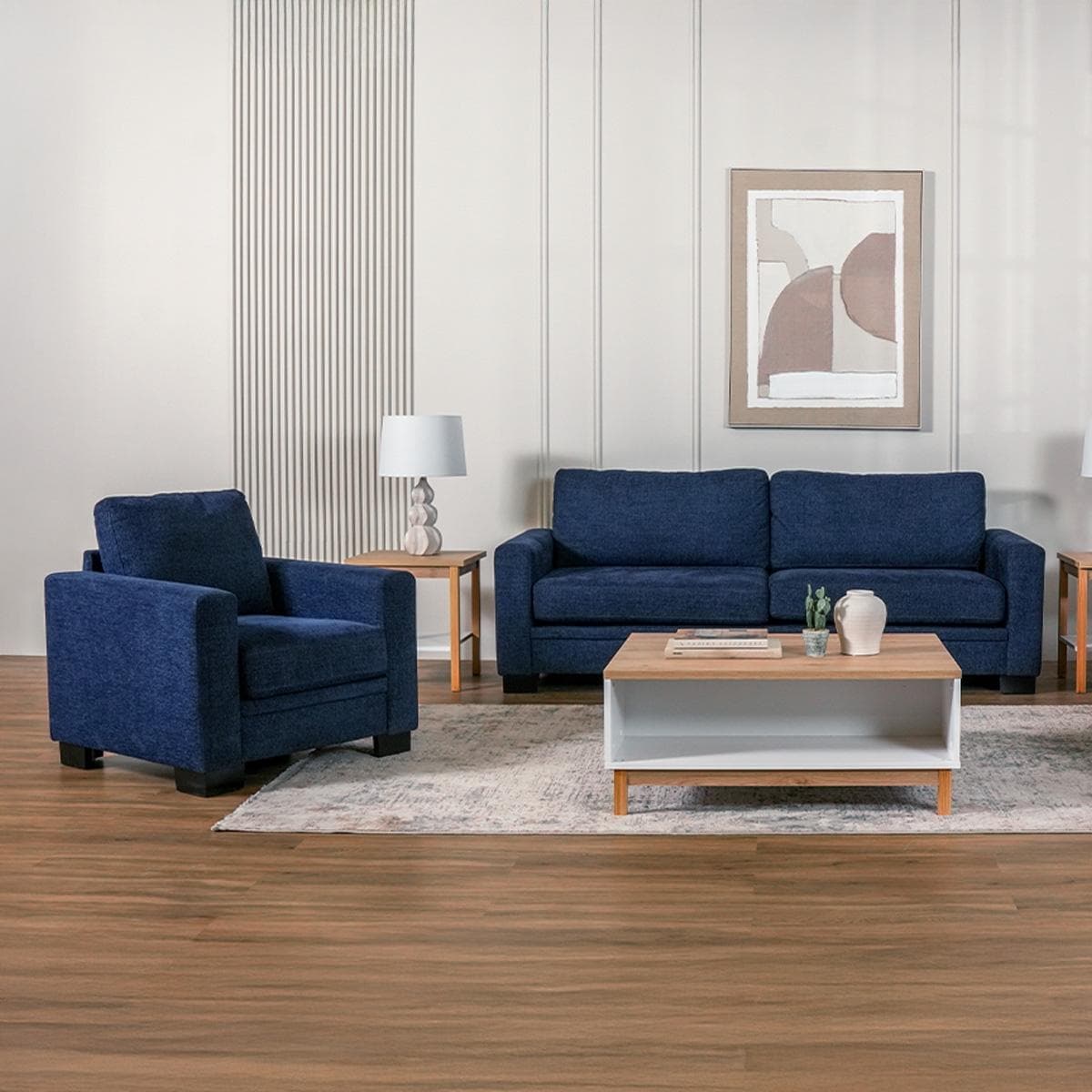 طقم صوفا ألفريد 3+2+1 مقاعد أزرق