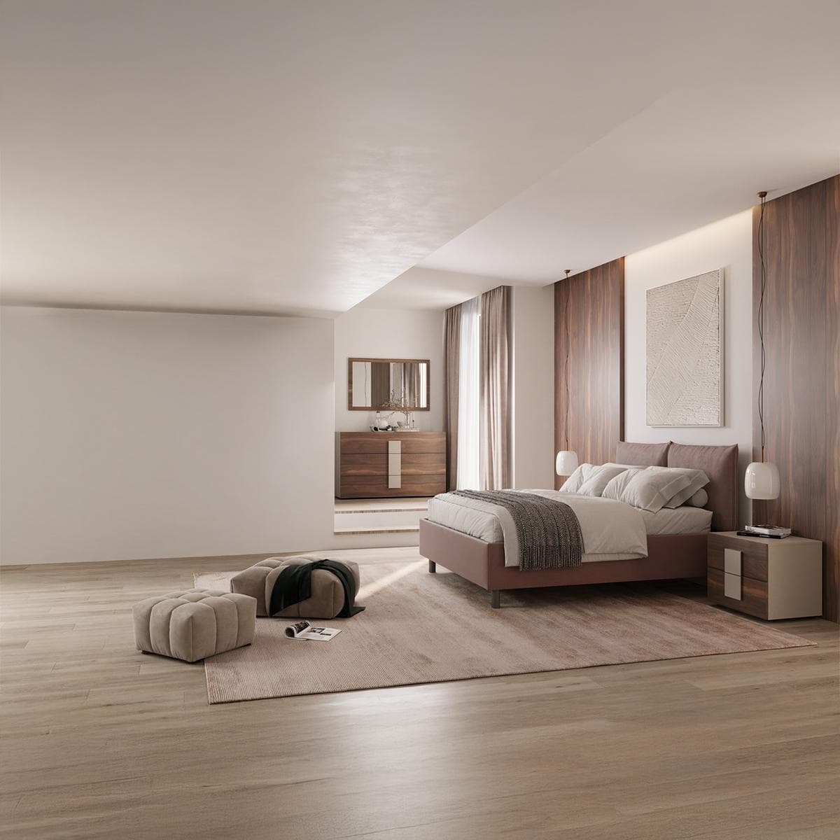 طقم غرفة نوم ساندي 160×200 بدون خزانة ملابس