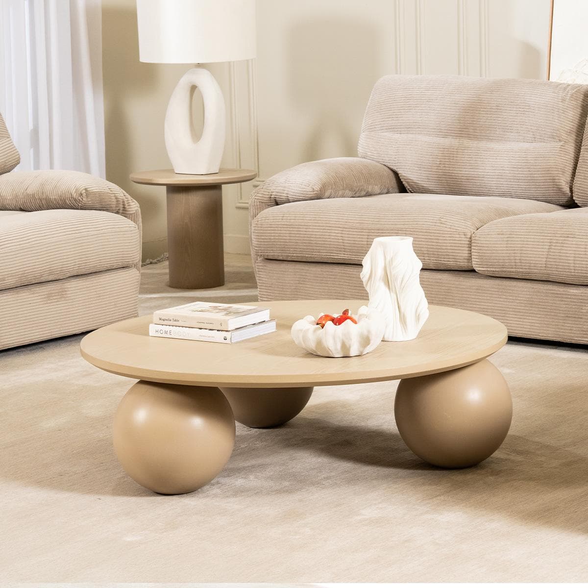 Wexford 1 Coffee Table + 2 End Tables Set Light Brown