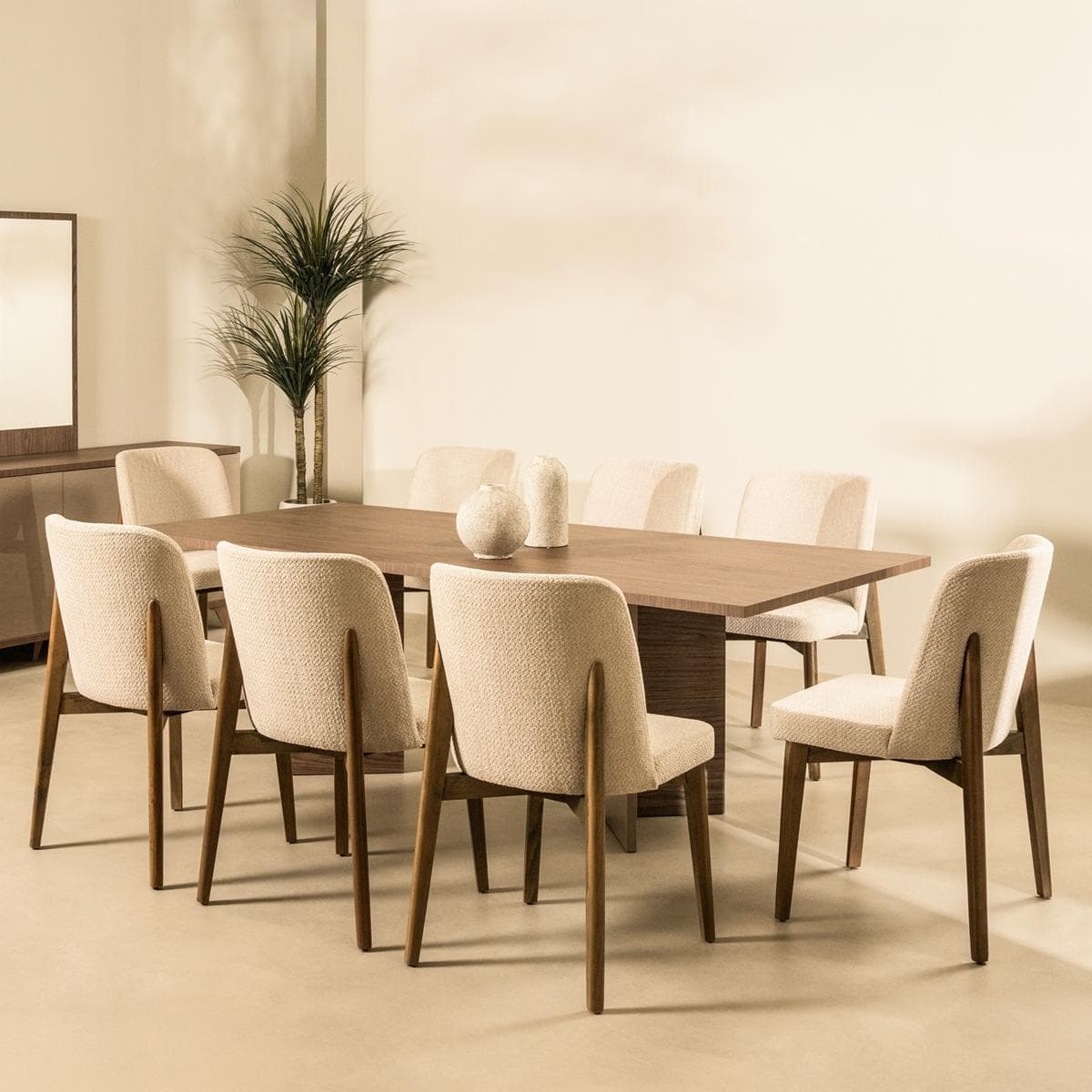 Milano 8+1 Dining Set Walnut Brown