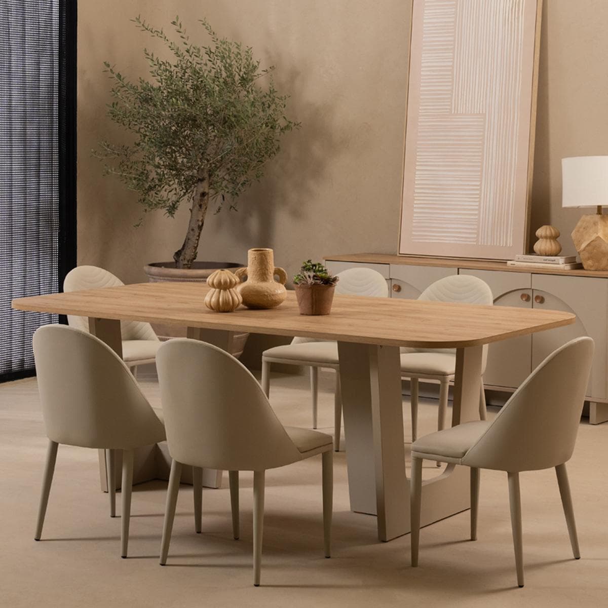 Rena 6+1 Dining Set Oak