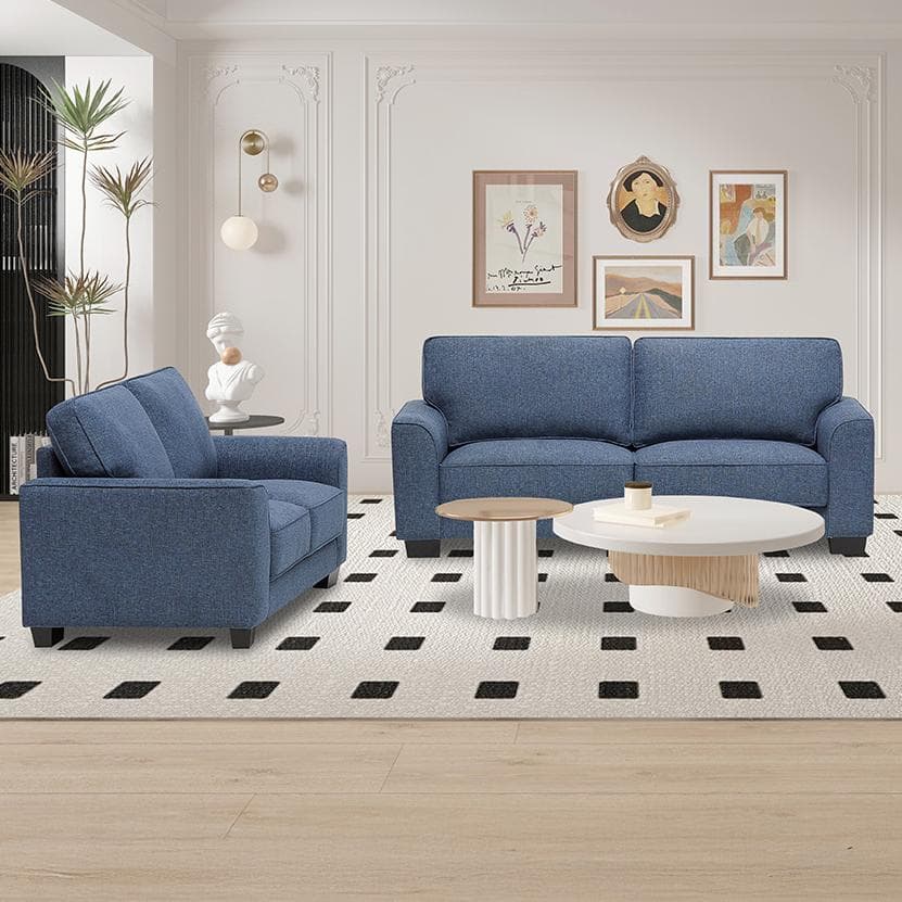 Lucas 3+2+1 Sofa Set Blue