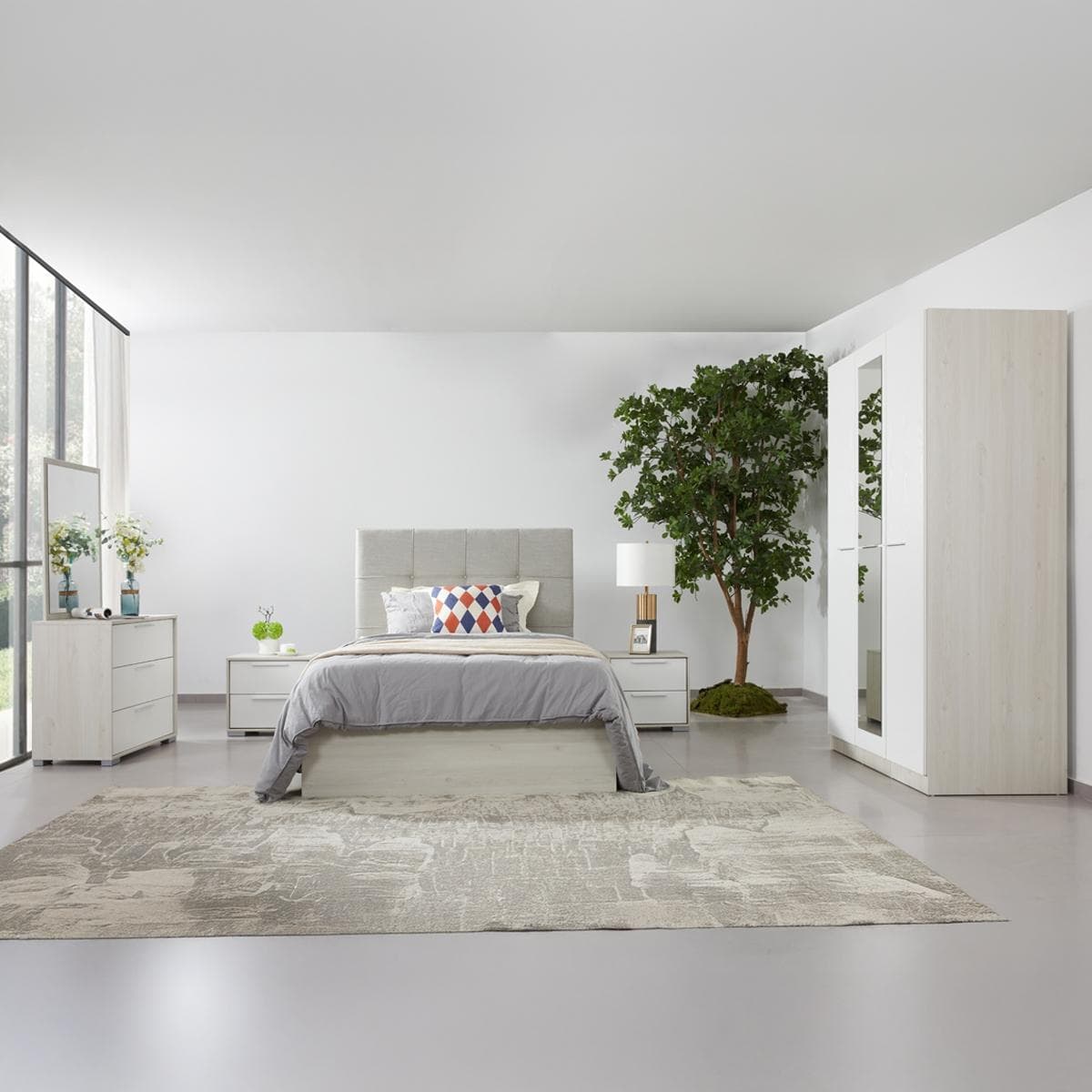 طقم غرفة نوم للأطفال ليستر جونيور 120×200 مع خزانة ملابس