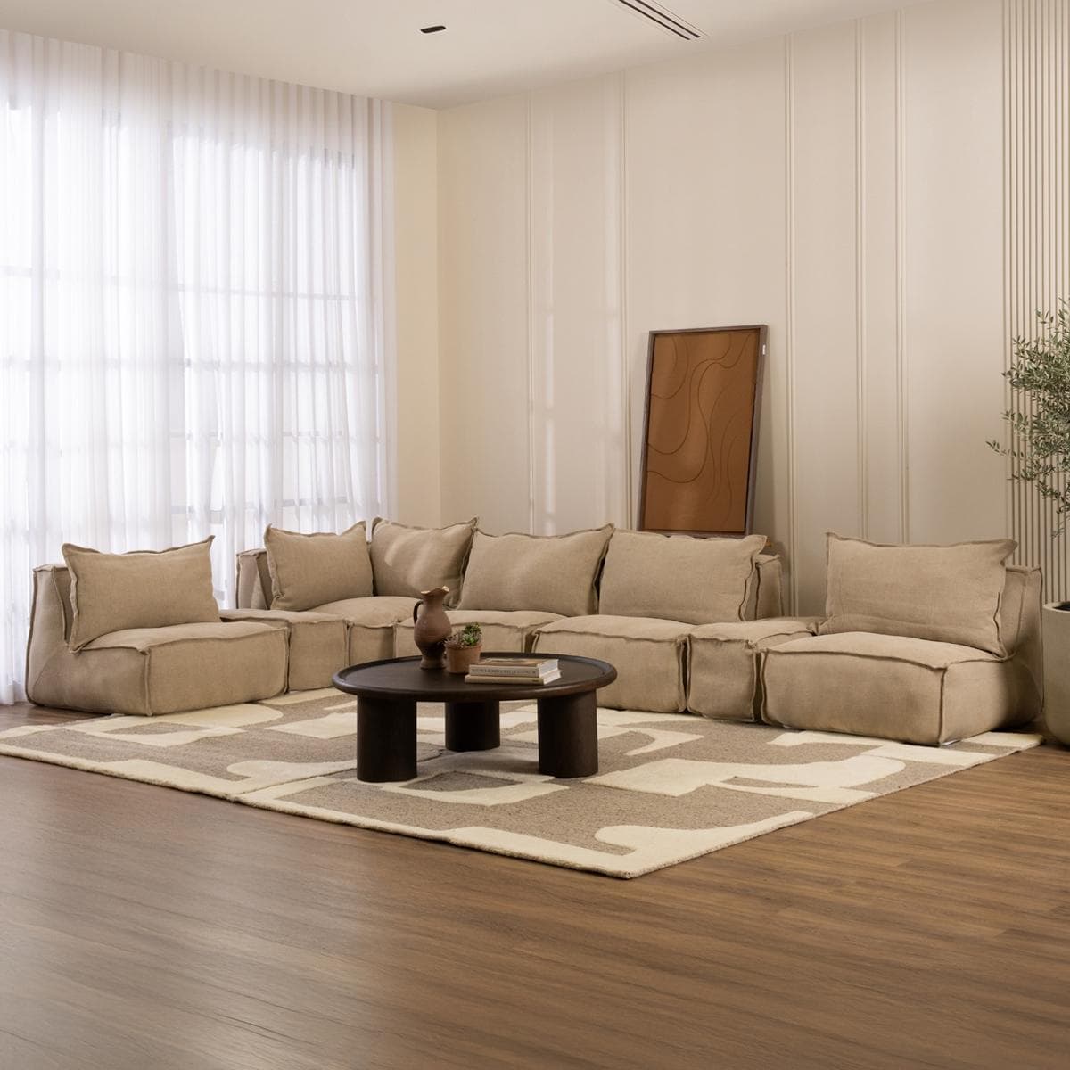 Maxim 5 Seater Diwaniya Brown