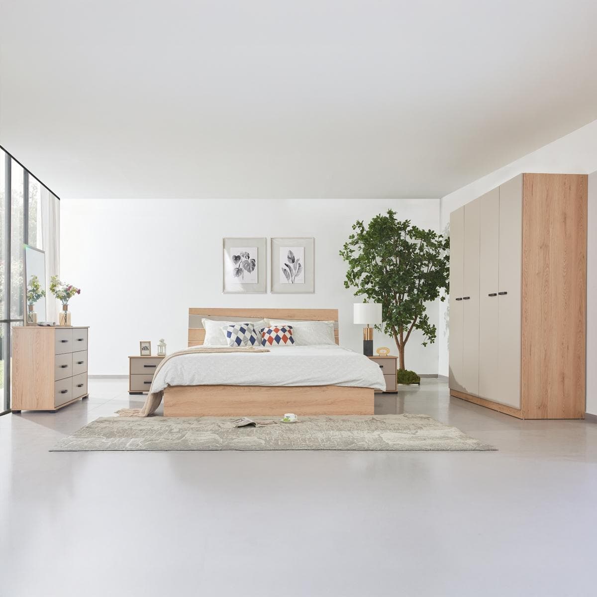 Joelle 180X200 Bedroom Set with Wardrobe