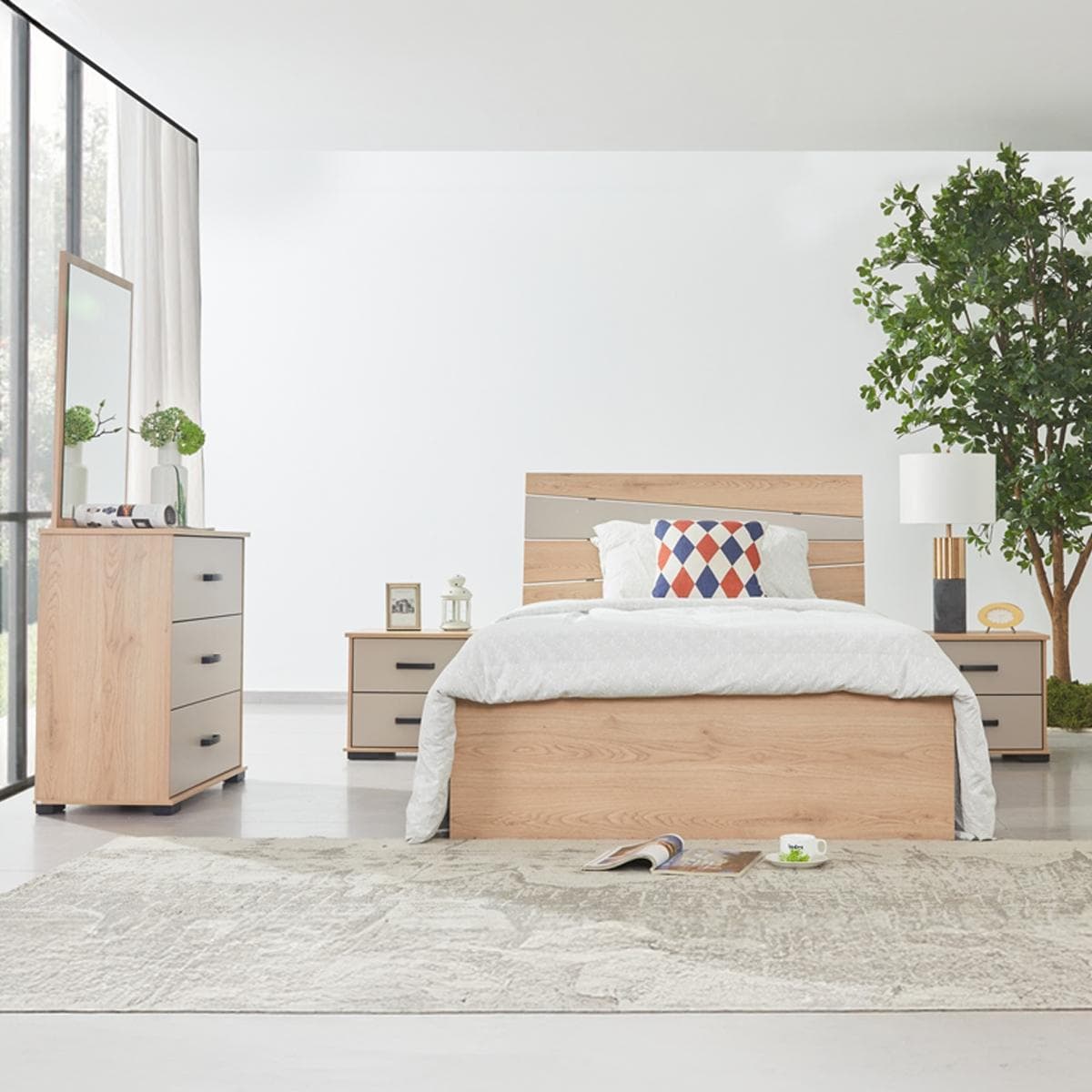 طقم غرفة نوم للأطفال جويل جونيور 120×200 بدون خزانة ملابس