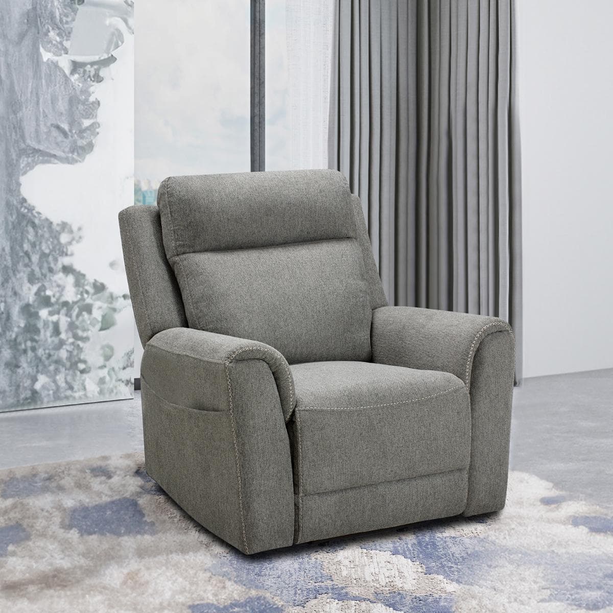 Roka Electric Lift Recliner Light Grey