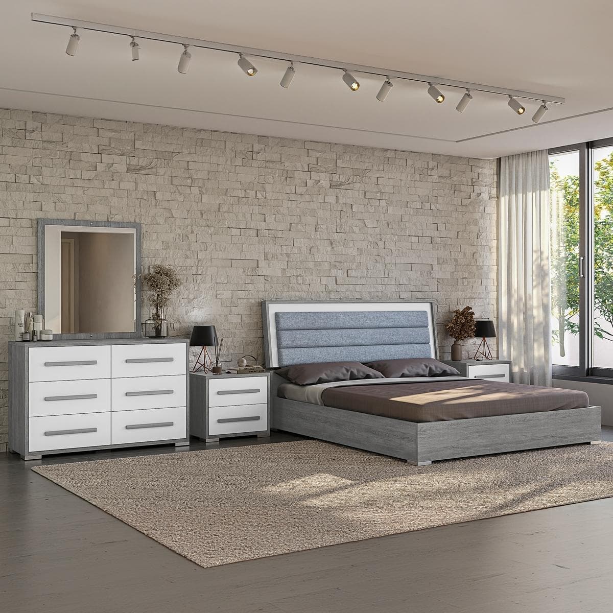 Pantone 180x200 Bedroom Set without Wardrobe
