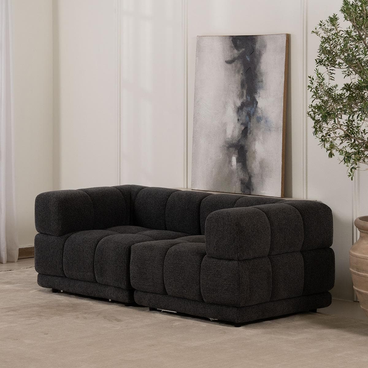 New Dallas 2-Seater Sofa Dark Grey