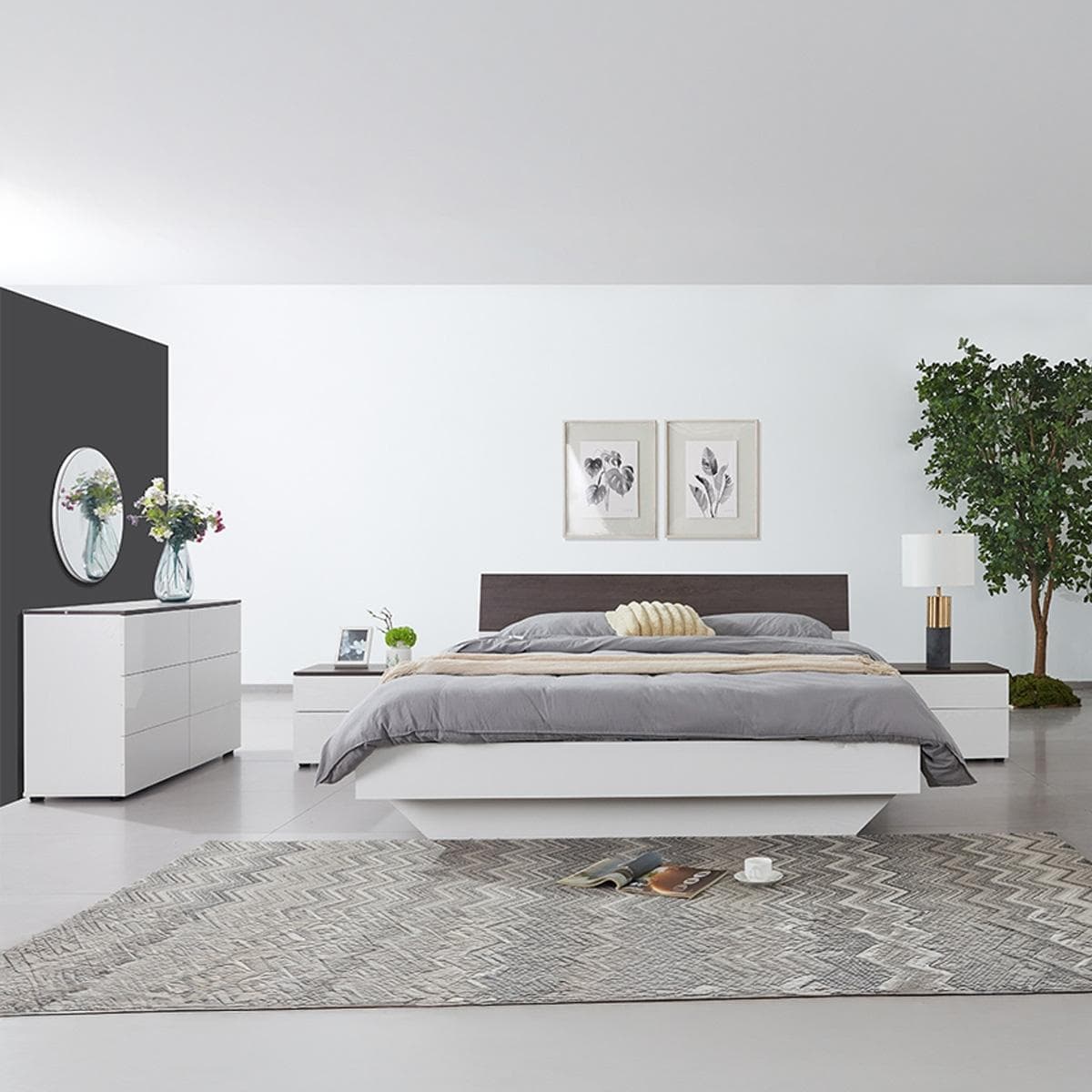 طقم غرفة نوم إدري 180×200 بدون خزانة ملابس