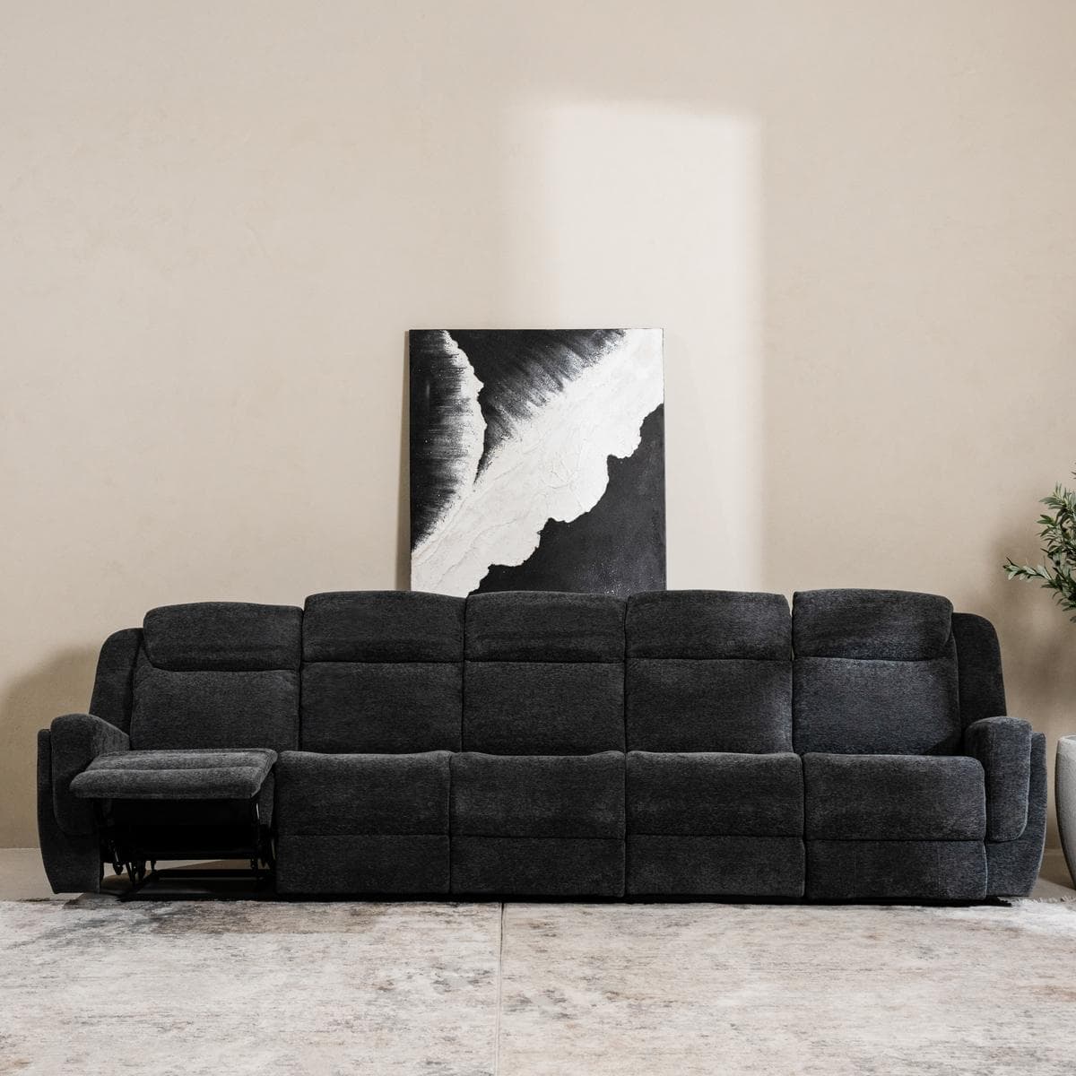 Alaska 5-Seater Corner Sofa Dark Grey
