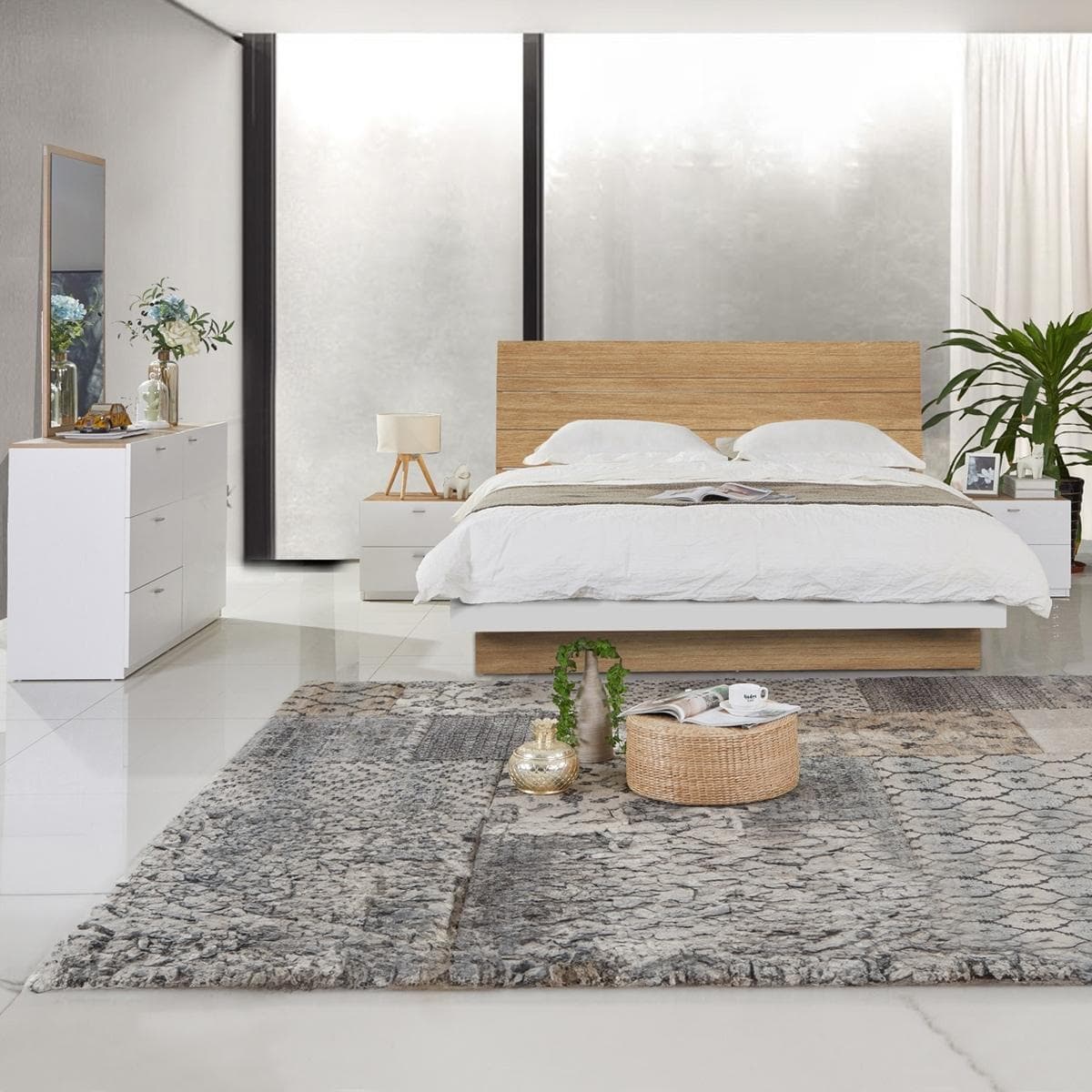 طقم غرفة نوم أندرو 180×200 بدون خزانة ملابس