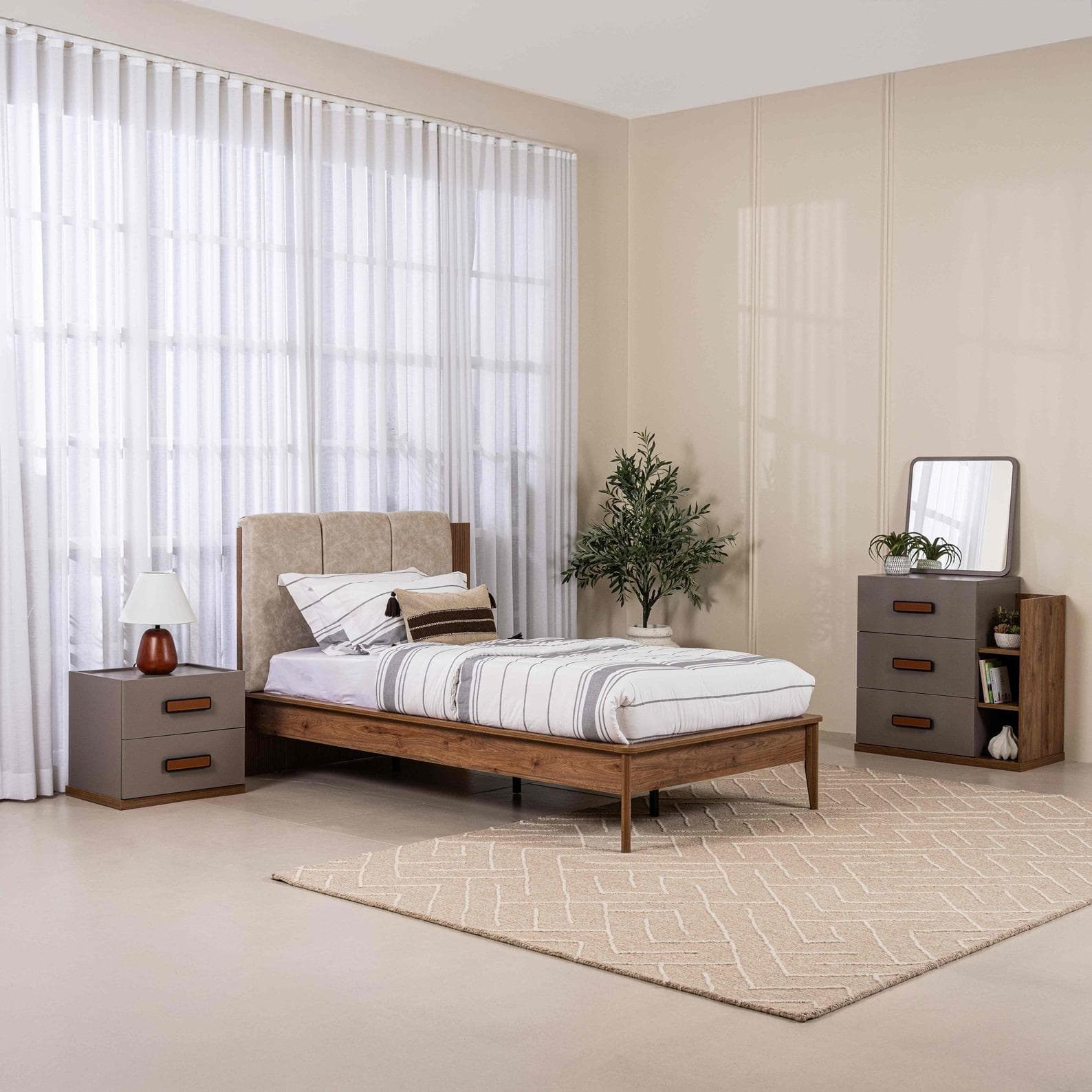 طقم غرفة نوم أطفال تيران 120×200 بدون خزانة ملابس