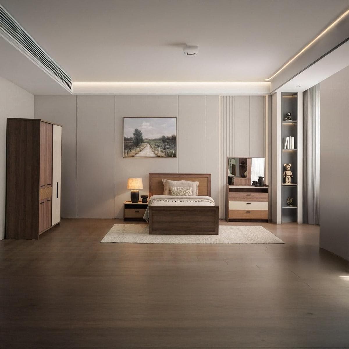 Alp 120X200 Kids Bedroom Set with Wardrobe