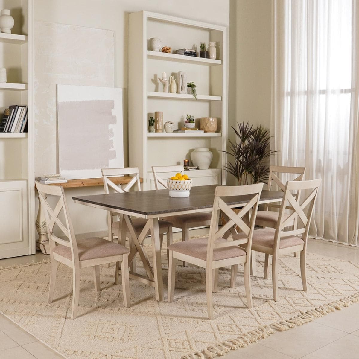 Mentor 6+1 Dining Set Brown