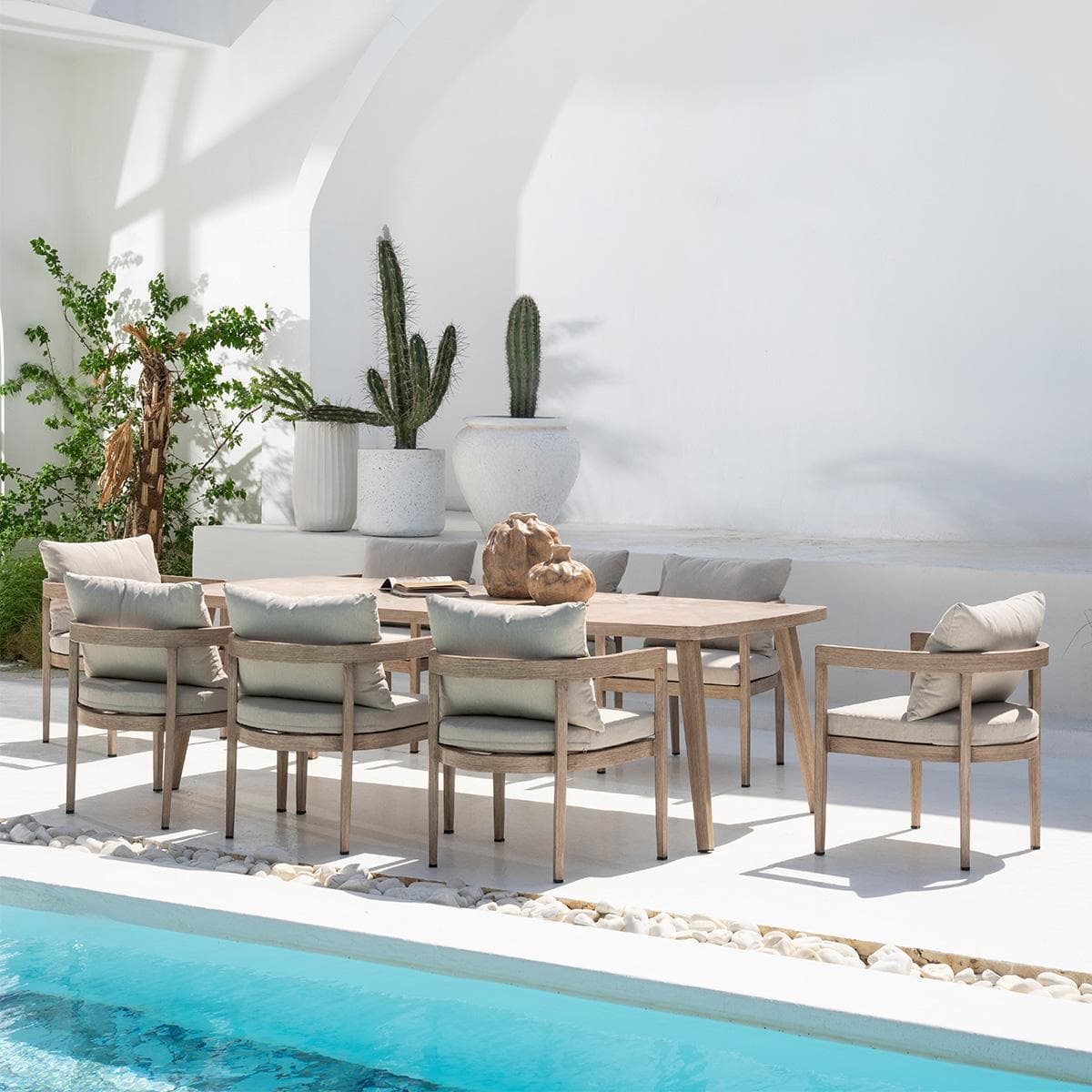 Nour 8+1 Garden Dining Set Brown