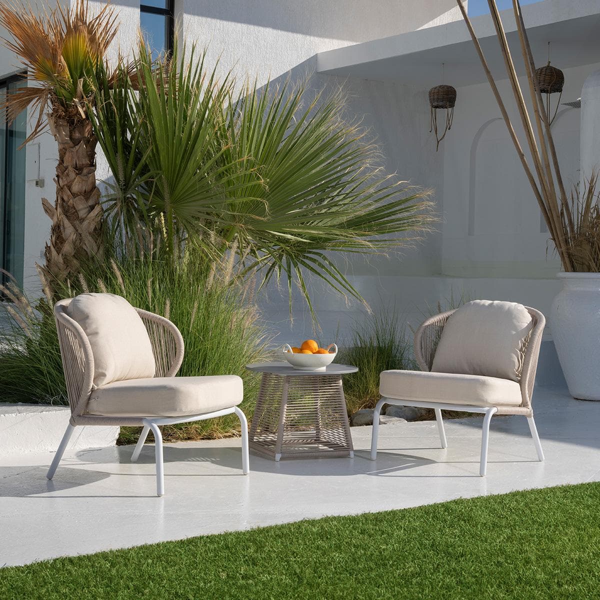 Nomi 2+1 Garden Tea Set Beige