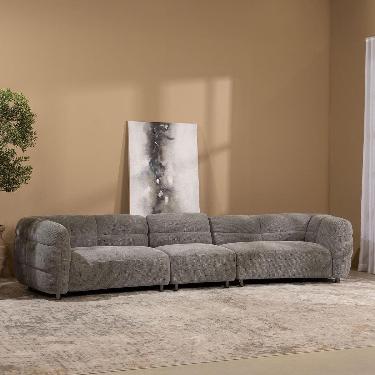 Nile 5-Seater Sofa Grey
