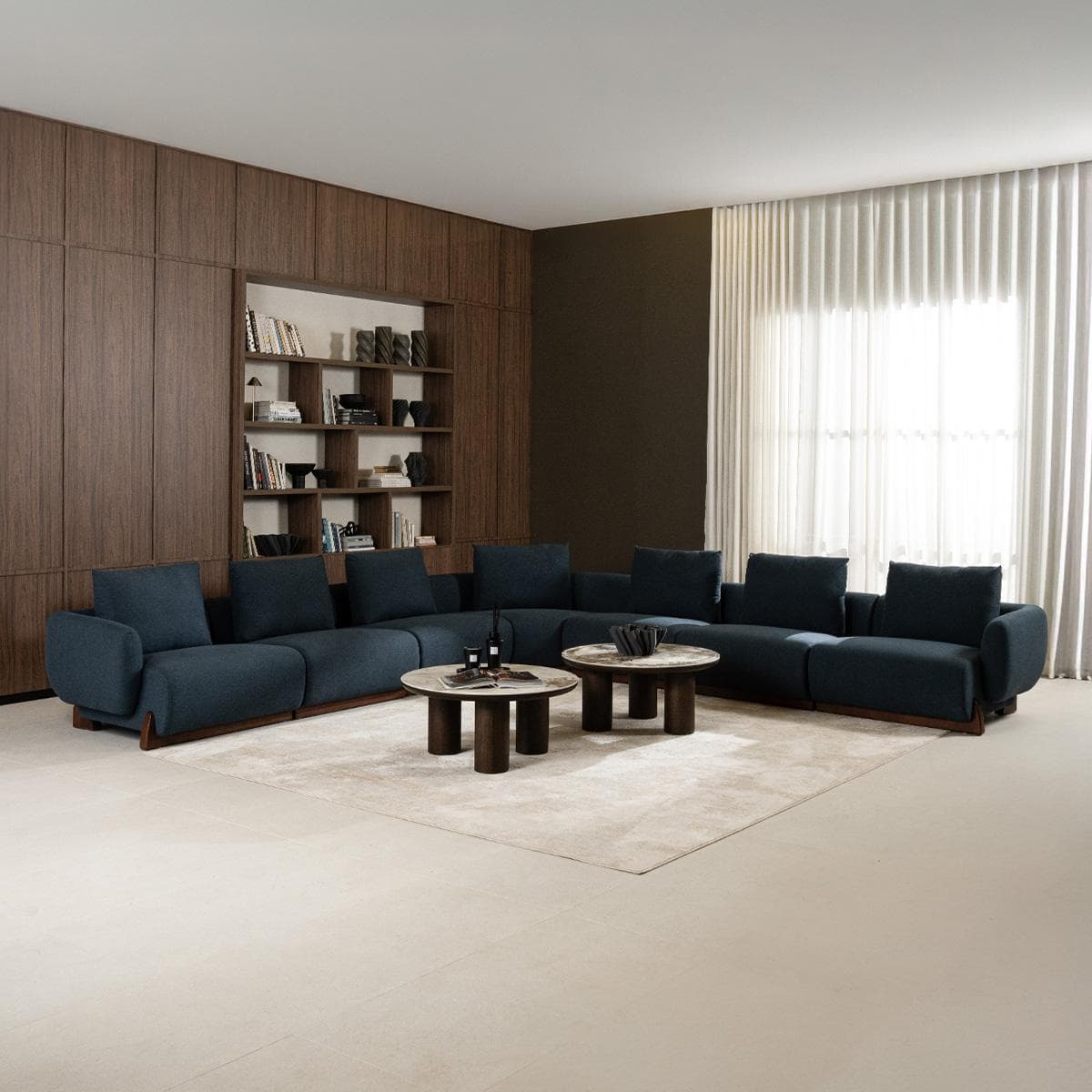 Cloud 7-Seater Corner Sofa Blue