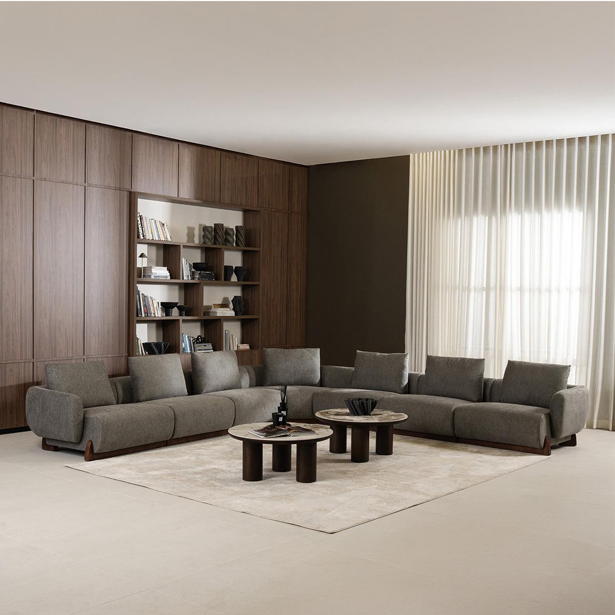 Cloud 7-Seater Corner Sofa Grey