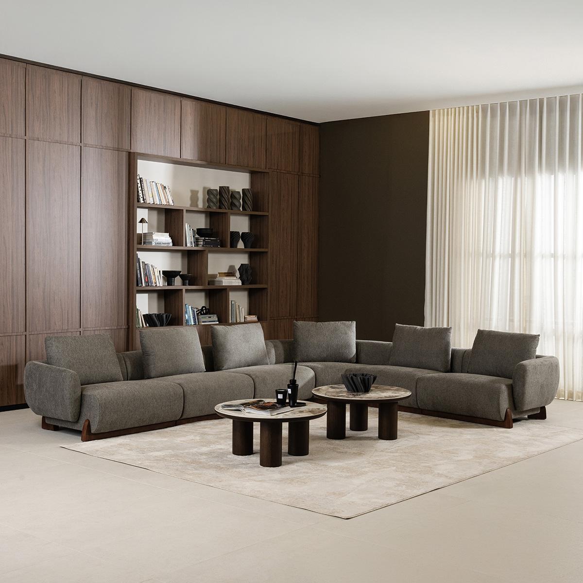 Cloud 6-Seater Corner Sofa Grey